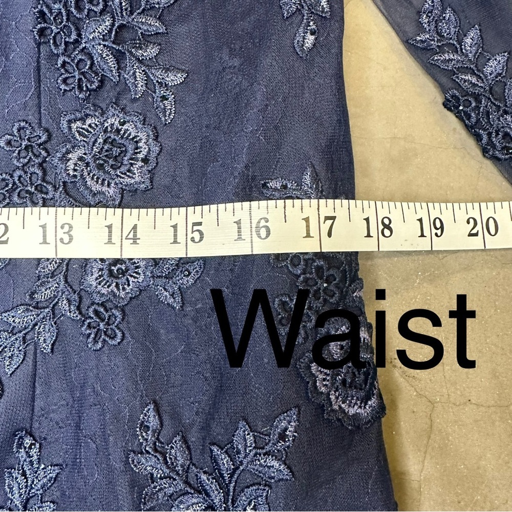 La Femme Navy Blue Sz12 Mermaid Gown - Picture 11 of 13
